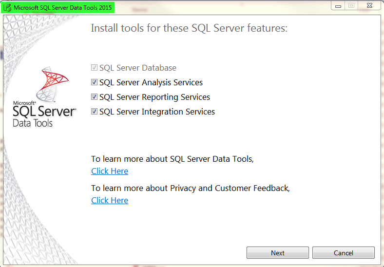 Installing Sql Server Data Tools For Visual Studio Select Sifiso