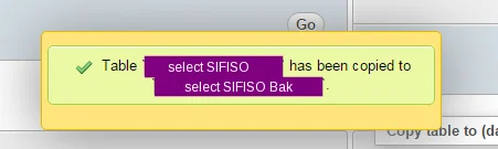 Duplicate MySQL Table Using phpMyAdmin 3 "3"