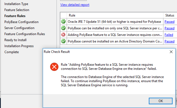 Resolving PolyBase Installation Errors in SQL Server 2016 4 "polybase1"